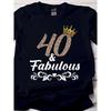Ladies 40th Birthday Tshirt 40 and Fabulous T shirts Birthday Queen Born in 1985 Hallo 40 Chapter 40 40th Birthday Fabulous Tshirt 748 Casual Soft