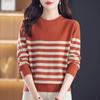 Autumn & Winter Striped Long Sleeve Round Neck Sweater