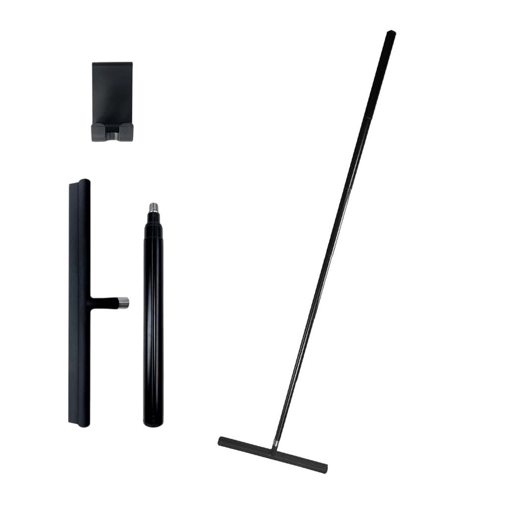 Expandable Bathroom Window Cleaner Steel Long Handle Shower Scraper with Nonslip Hook Multipurpose Surfaces Maintenance