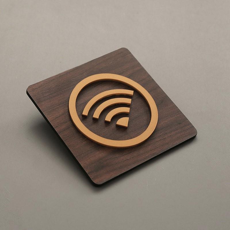 95x95mm Warm Reminder Sign WIFI No Smoking Logo Warning Plaque Public Shope Wall Sign No Trespassing Warning Plaque New