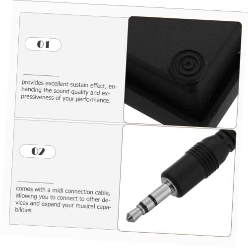 Ibasenice Electronic Keyboard Pedal, Piano Sustain Pedal for Electronic Keyboards, MIDI To USB Cable, Electronic Accessories, Foot Pedal, Black Plasti