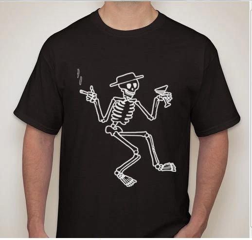 SOCIAL DISTORTION smoking drinking skeleton Thrash Punk rock band T shirt tee XXXL