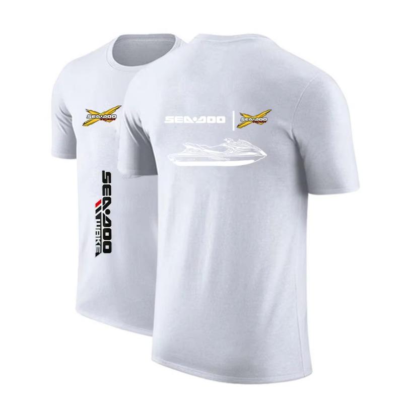 

Мужская футболка Sea Doo Seadoo Moto из хлопка, повседневная, с коротким рукавом, свободного кроя, с круглым вырезом, топ, спортивная уличная мода для мужчин и женщин 4XL