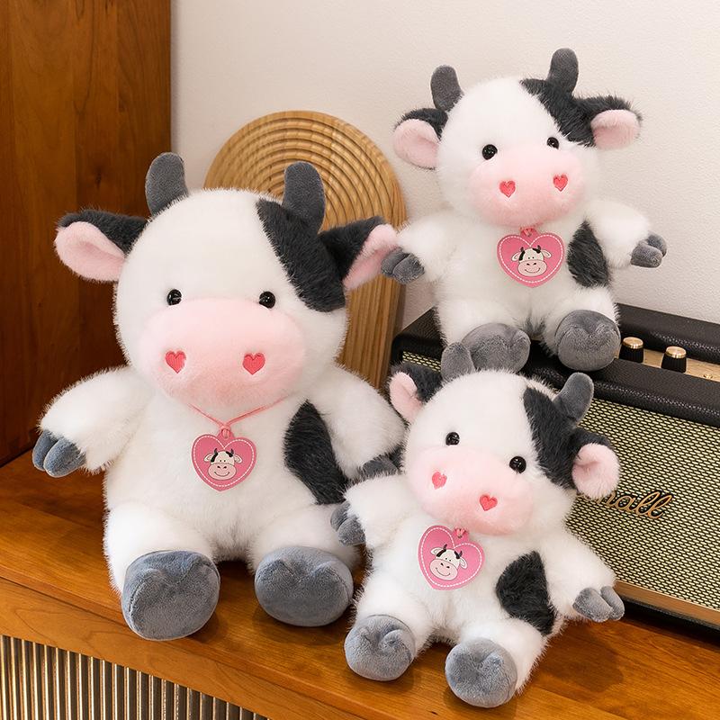 Cow Plush Toy Cute Love Calf Doll Cute Cow Doll Children's Throw Pillow