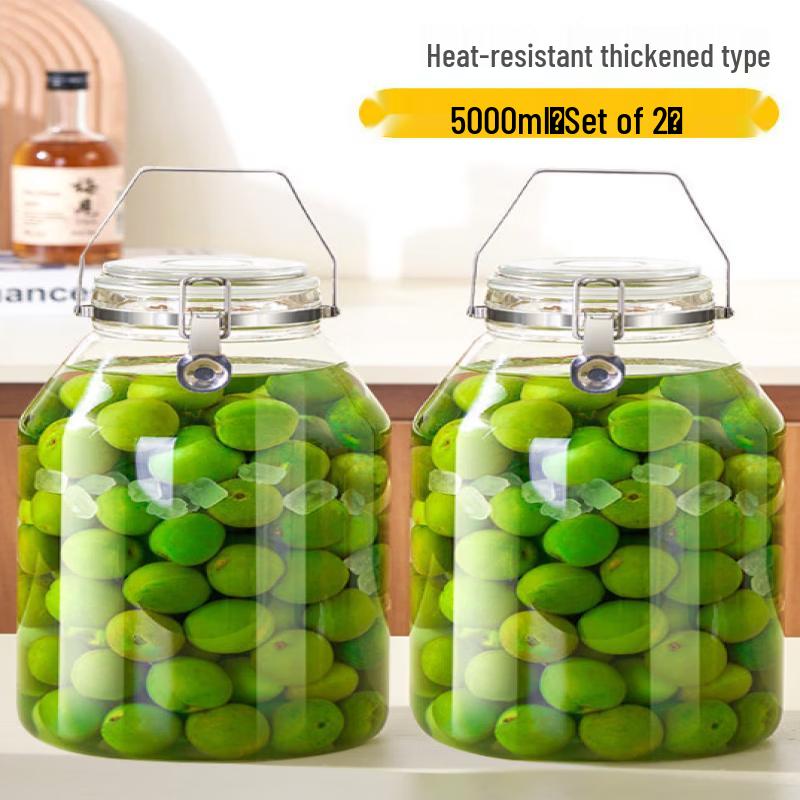 Portable Glass Fermentation Jars with Automatic Exhaust Valve