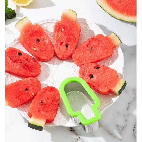 1pc Cute Tree Design Watermelon Cutter Stainless Steel Cutting Tools For Kitchen Home Gadgets Salad Fruit Slicer 4