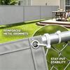 Balcony Privacy Screen, Outdoor Sunshade Fabric, Garden Fence Cover, Apartment Railing Protector with Rope Tie-Downs - Gray