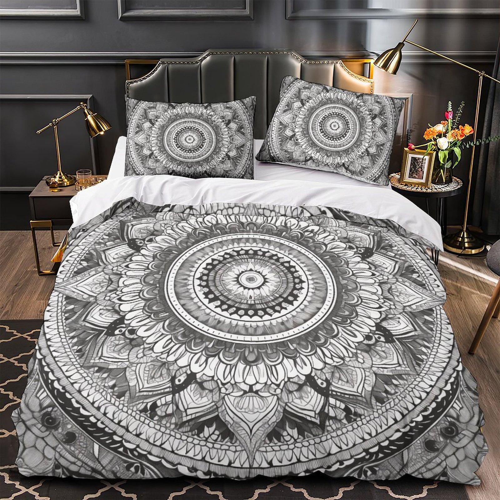 

3D Digital Printing Bedding Two Or Three-Piece Set Bohemian Series Polyester EU Single 135*200