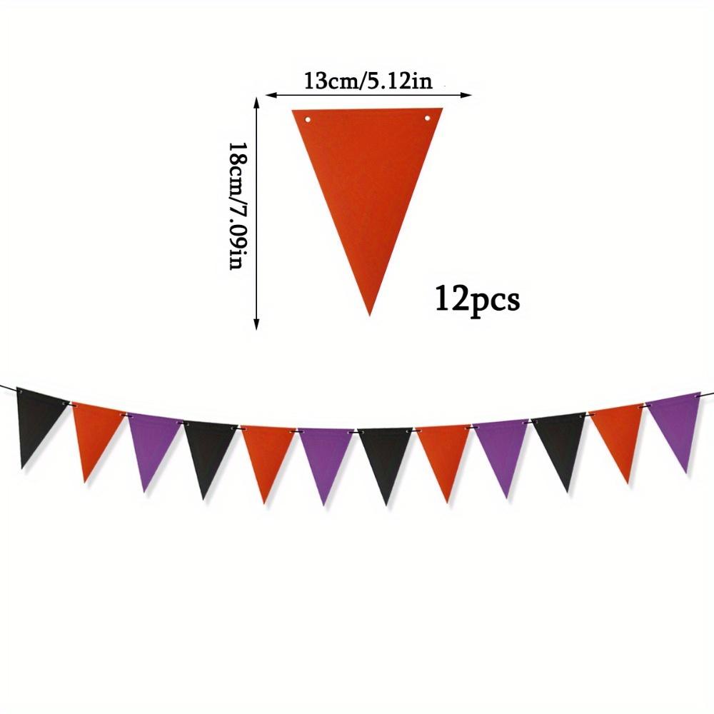 2sets Happy Halloween Banner Tissue Pom Poms Decorations Kit Hanging Garland Honeycomb Ball Swirl Streamers for Halloween Party Decorations