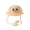 New Children's Sun Hat Summer Ear Moving Hat Airbag Rabbit Hat Sun Protection Straw Hat Tourist Attractions