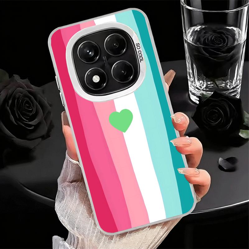 

Rainbow Gradient Love Desgin Soft Phone Case for Xiaomi Redmi Note 13 14 15 Pro Plus 12S 12 11S 11 11T 10S 10 Shockproof Cover B Redmi Note 14 Pro 5G