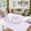 Anderlecht FC Design Crystal Velvet Rug Soft Decorative Mat for Bedroom Entrance