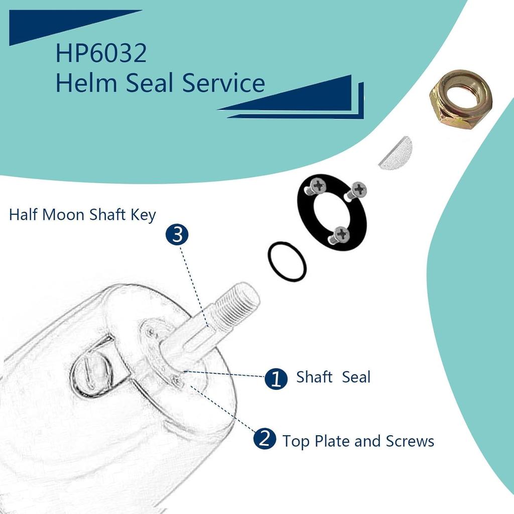 HP6032 Hydraulic Helm Seal Service Kit for Seastar HH5741 HH5742 HH5261 HH5262 HH5271 HH5272 HH5273 HH5770 HH5774 HH5291,Baystar HH4314 HH4513 HH4514