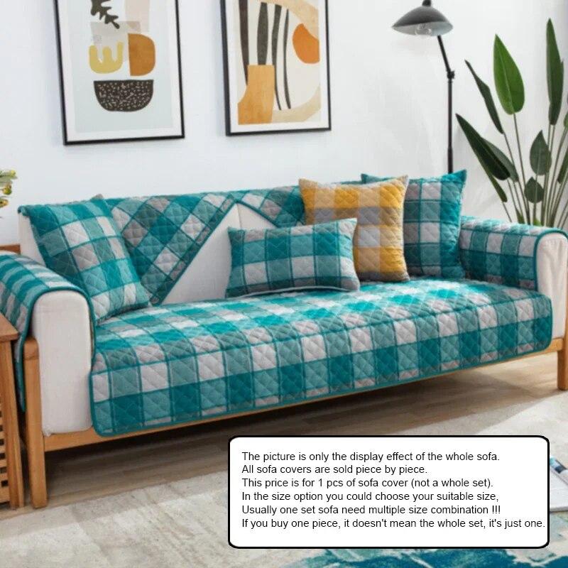 

Современный хлопковый чехол для дивана, японский однотонный диван, подушка, стеганая сетка, комбинированные чехлы для диванов, полотенец для декора гостиной 50x50cm 1PCS