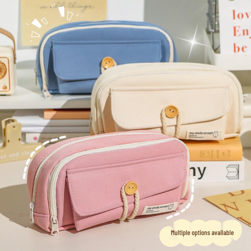 Bala Large Capacity Double-Layer Pencil Case - Durable and Dirt-Resistant for Primary School Students