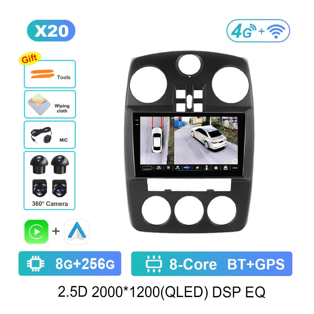 Android 14 Car Radio Multimedia Player for Chrysler PT Cruiser 2007 - 2009 WiFi GPS Navigation DSP Stereo Split Screen Head Unit