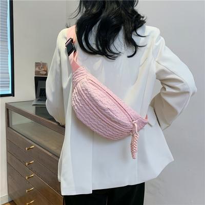 Breast Bag Lightweight Girl Fashionable Fresh and Sweet Shoulder Bag Student Class Casual Messenger Bag Fanny Pack