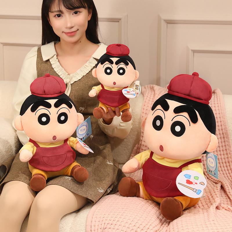 Soft Chef, Painter Crayon Shin Chan Plush Toy Creative Shin Chan Plushies Stuffed Doll Sofa Bed Home Decor Gift