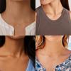Aide 925 Silver Korean Style Simple Round CZ Zircon Pendant Necklaces For Women Elegant Stackable Clavicle Chain Choker