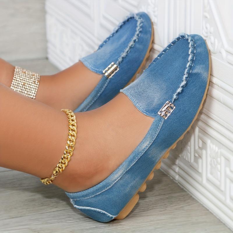 Stylish Womens Cloud Pattern Flat Shoes - Ultra-Lightweight Slip-On Design - Perfect for Casual Walking, Daily Errands, and Outdoor Activities