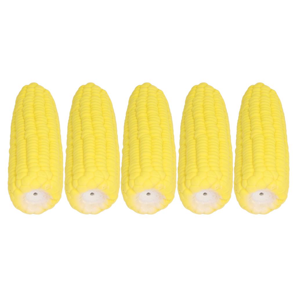 5Pcs Dog Corn Toy Latex Simulation Interactive Puppy Teething Chew Toys with Sound for Small Medium
