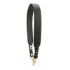 Versatile Black Cowhide Bag Strap: Wide, Solid Color Shoulder Strap Accessory