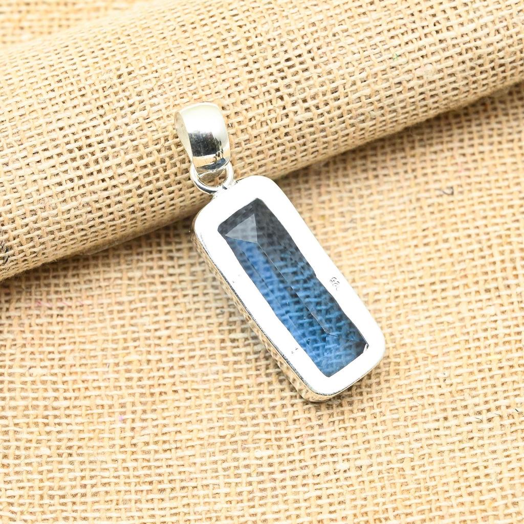 Tanzanite Gemstone 925 Sterling Silver Jewelry Handmade Pendant For Wedding Gift