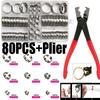 130/80/45pcs 304 Stainless Steel Hose Clamps 5.8-23.5mm Spring Clamps Fuel Water Hose Pipe Clamps Clips  +1PCS Pliers Tool
