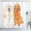 Lustiger Hund Duschvorhang – Buntes Aquarell Golden Retriever Design, Niedliche & Humorvolle Haustierliebhaber Badezimmer Dekor