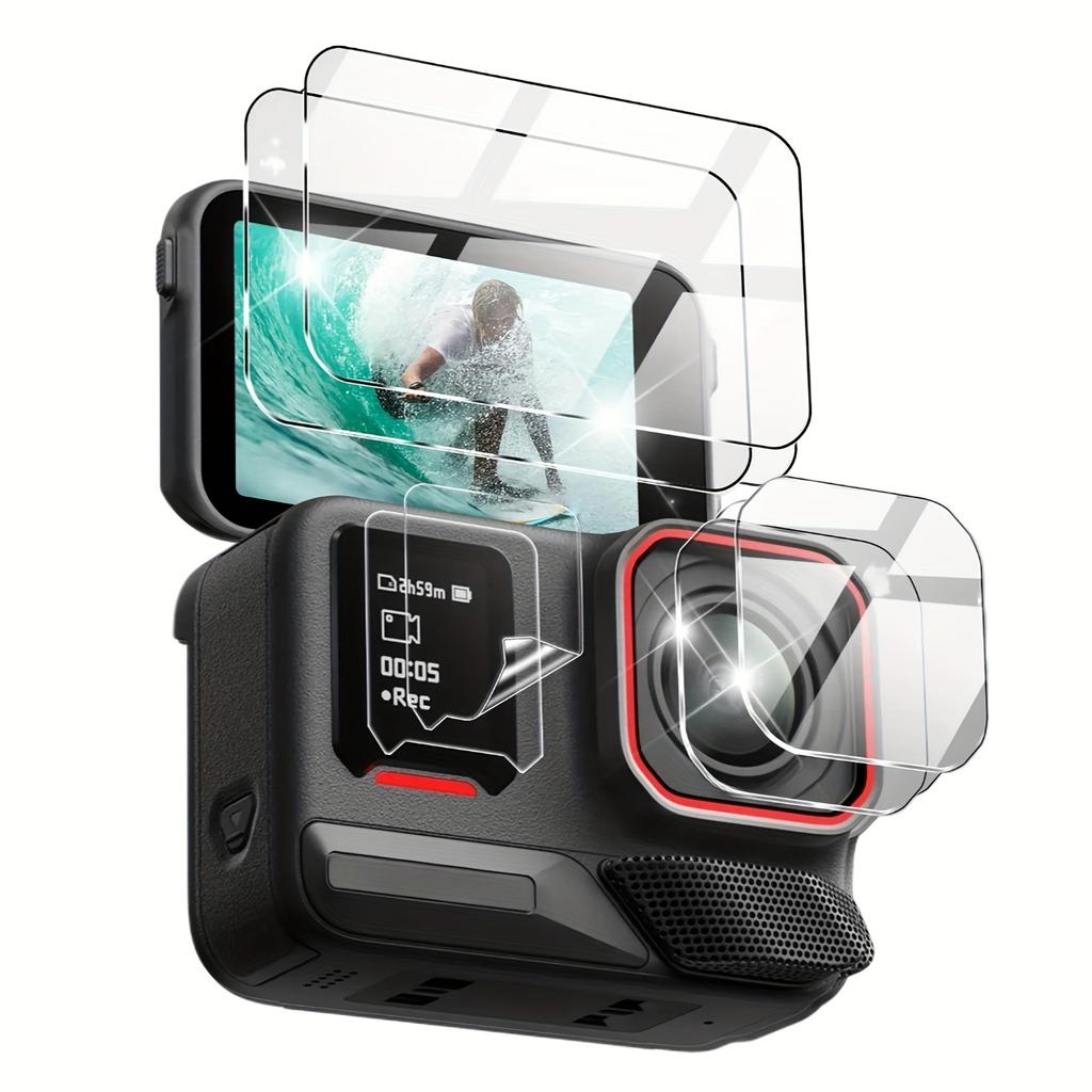 3/6pcs Tempered Glass for Insta360 Ace Pro 2 Screen Camera Lens Protector Glass Film Protection Accessories Set