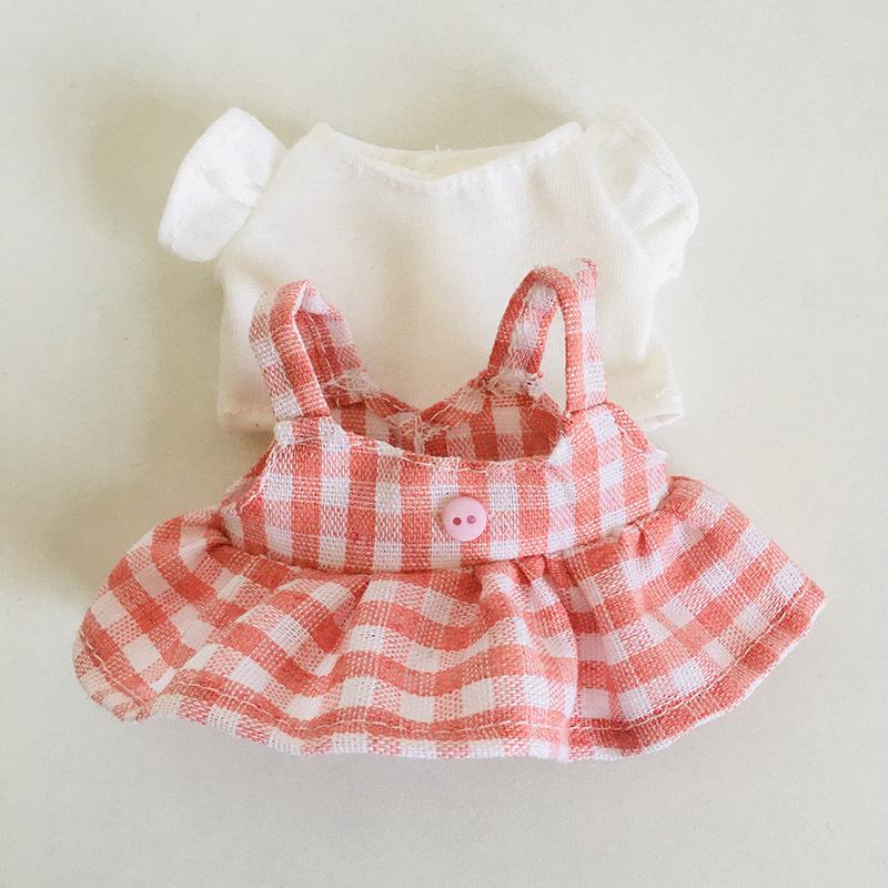 בגדי בובת קטיפה ויניל חמודה 17 ס"מ קופסה עיוורת - תליון LaBuBu שמלת אביזרים