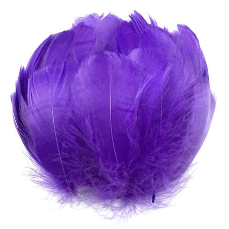 Colorful Party Feathers Craft Natural Goose Feather For Diy Home Decor White Wedding Feathers 100Pcs/Pack Garment Accessories