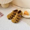 All Over Print Polka Dot Children Sandals for Girls Suede Leather Summer Students Holiday Shoes Girl Daily Shoes Cut-outs I05103