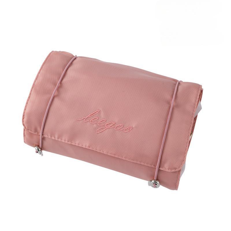 Detachable Makeup Bag Women Zipper Mesh Large Capacity Cosmetics Pouch Foldable Portable Travel Wash Storage Bag