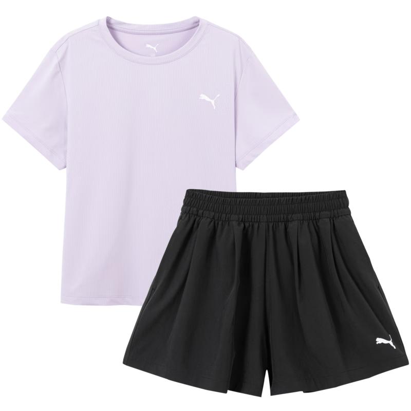 Комплект из шорт и футболки PUMA для девочек, весна 2026 160