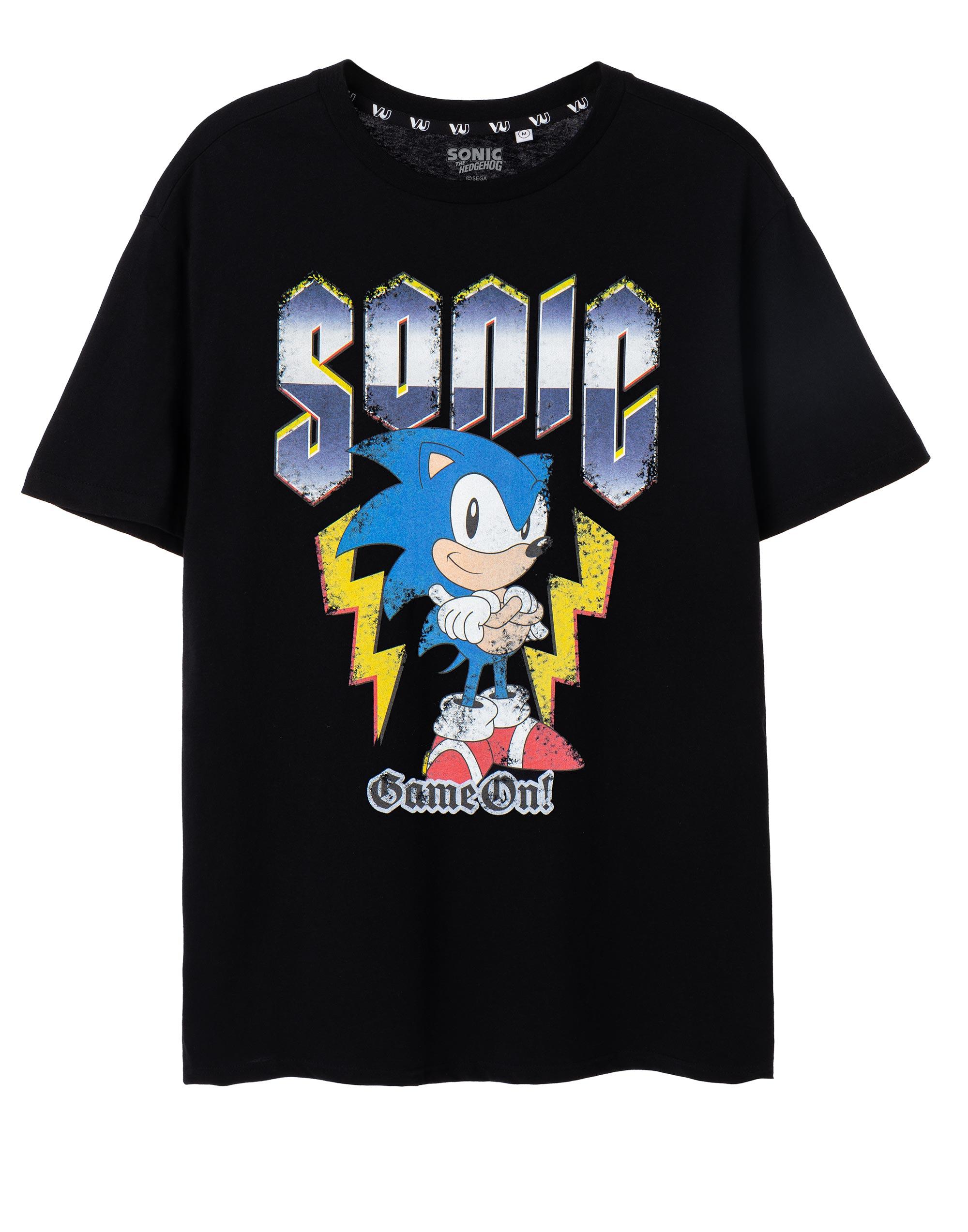 Sonic the hedgehog short sleeved tshirt unisexs black official merch M