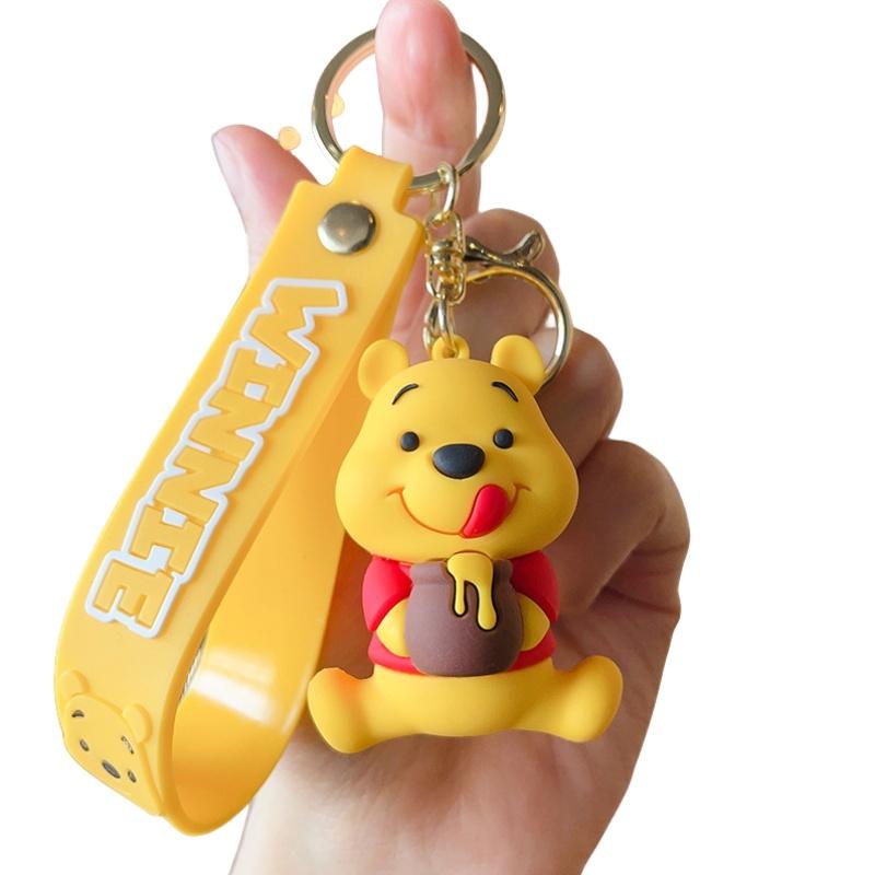 Cute Pvc Winnie The Pooh Keychain Cartoon Tiger Keyring Gift