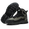 Top-Selling High-Top Microfiber Leather Safety Boots - Outdoor Mountaineering Steel Toe, Anti-Smash, Anti-Puncture, Wear-Resistant.
