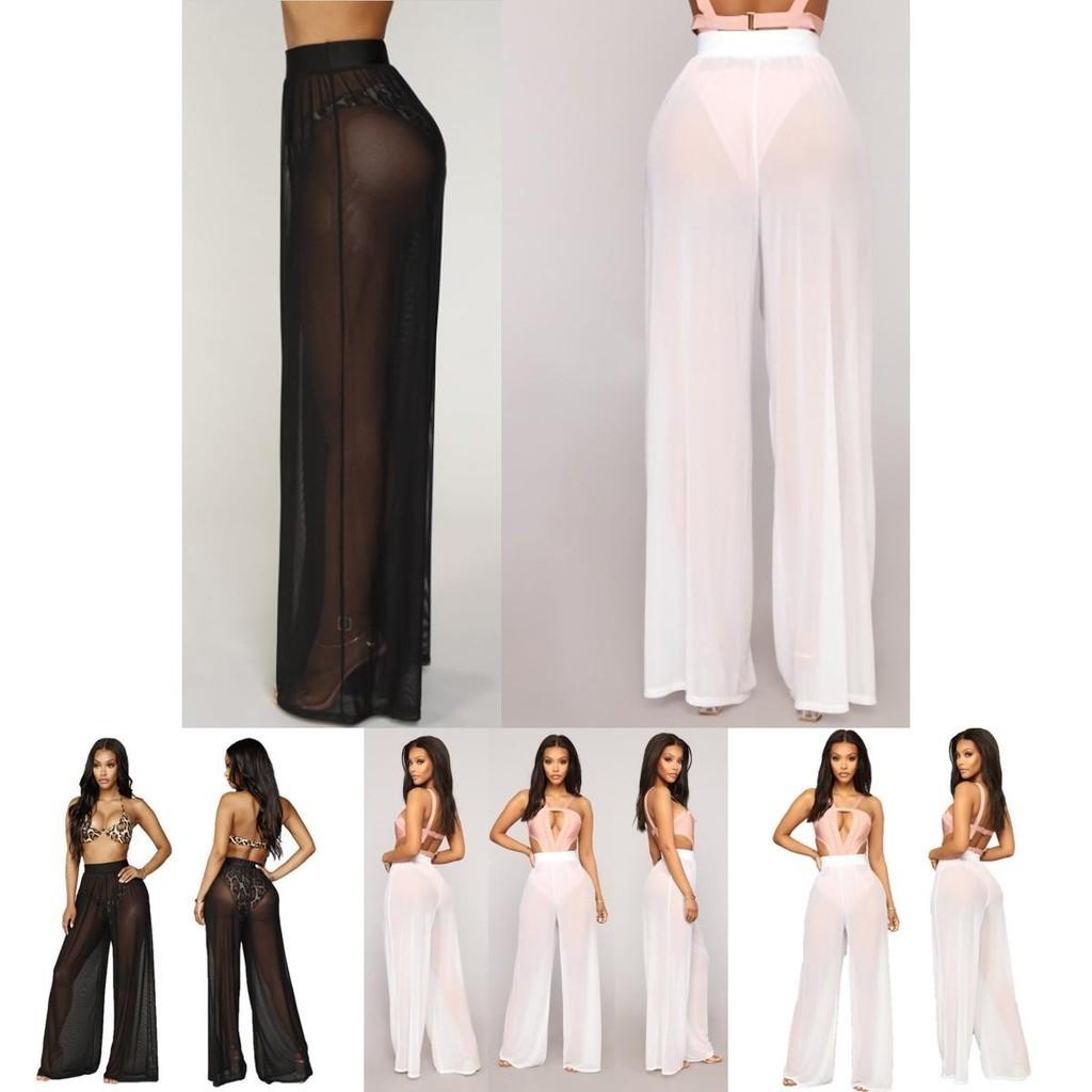 Pantalons Sexy Bohèmes en Mesh Transparent pour Femmes - Cache-maillot pour Plage et Fêtes au Bord de la Piscine