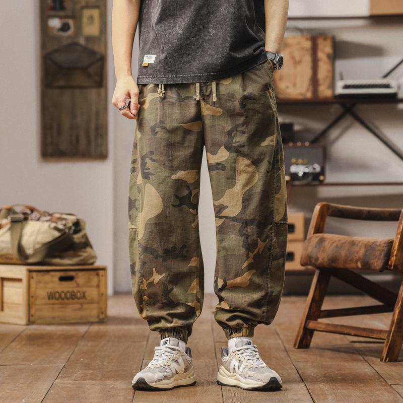 Spring and summer new men's overalls camouflage casual pants trendy brand Japanese versatile tooling casual pants trend M