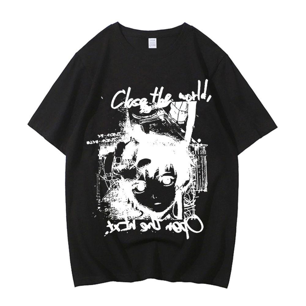 Serial Experiments Lain Cotton Shirt Teen Digital Korean Clothes Harajuku  2000s Y2k Shirt Graphic Aesthetic 80s Digital Gothic Hot Sale