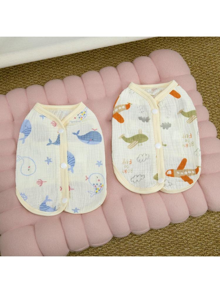Cartoon Cute Pet Dog and Cat Summer Vest for Pomeranians, Cool and Comfortable Shark Vest Size 26