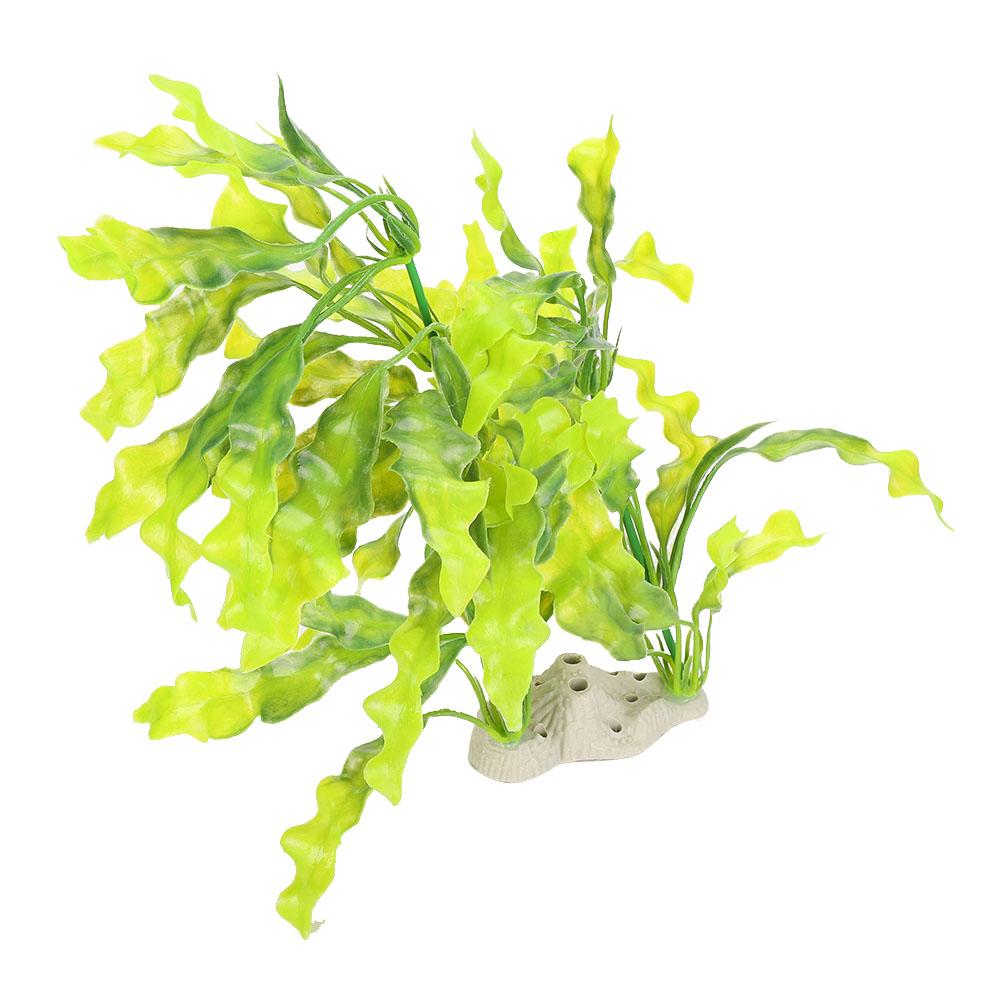 Plastic Aquarium Simulation Kelp Grass Artificial Water Plants Fish Tanks Landscape Decoration with White Base7945 Kelp