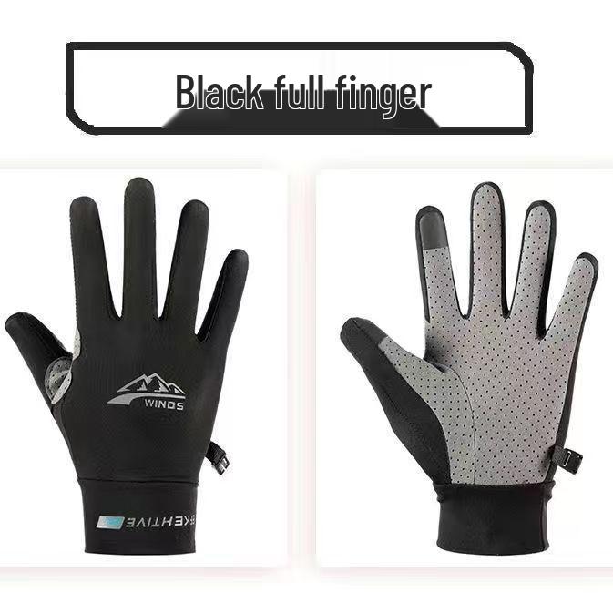 Unisex Summer Fingerless Gloves - UV Protective, Breathable Ice Silk for Cycling, Fishing & Sports