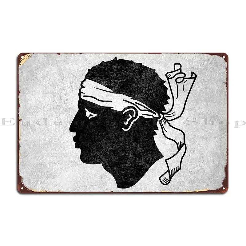 Flag Of Corsica On Wall Metal Signs Party Customize Iron Vintage Rusty Tin Sign Poster 20x30cm(7.8x11.8inch)