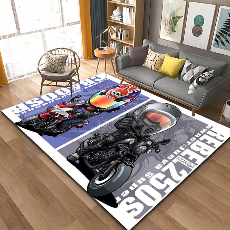 Motorcycle GP Mountain biking Speed Doormat Rug Carpet Mat Footpad Bath Mat Polyester Non-slip Kitchen Bedroom Washable