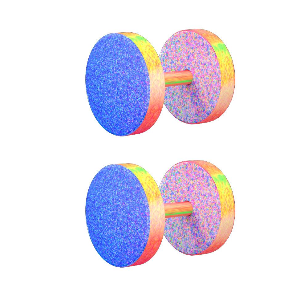 2pcs 16G Colorful Stainless Steel Round Stud Earrings For Women Dumbbell Piercing Earrings Men Punk Jewelry 8mm 10mm