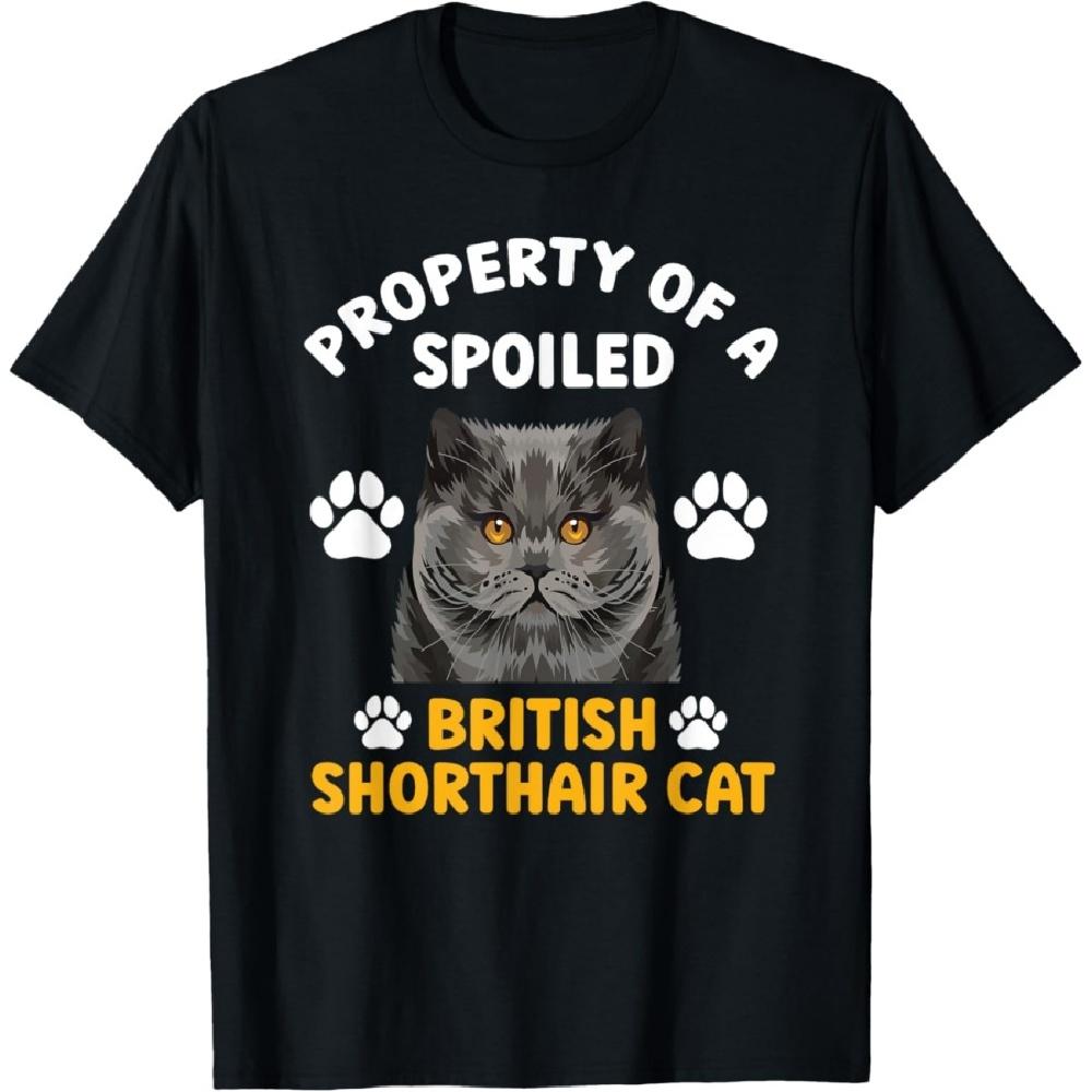 

British Shorthair Cat Owner Funny British Shorthair Cat Dad Men Women Kids T-Shirt XXXXXL чорний