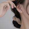 925 Sterling Silver Butterfly Earrings New Trendy Earrings Summer Ear Bone Earrings Women's Accessories