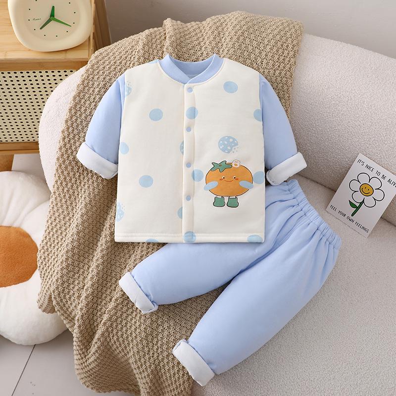 Autumn Winter Padded Baby Clothes Set for Boys & Girls - Warm Cotton Separates